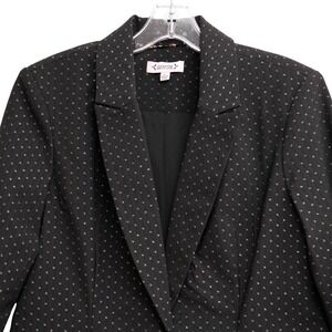 Nanette Lepore NWT! Sz 6 Blazer Metallic Polka Dot Black Office Chic Girl Boss